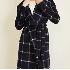 Ann Taylor shawl collar wrap coat XXS petite brand new